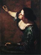 Artemisia  Gentileschi Self-Portrait as the Allegory of Painting (mk25) oil on canvas